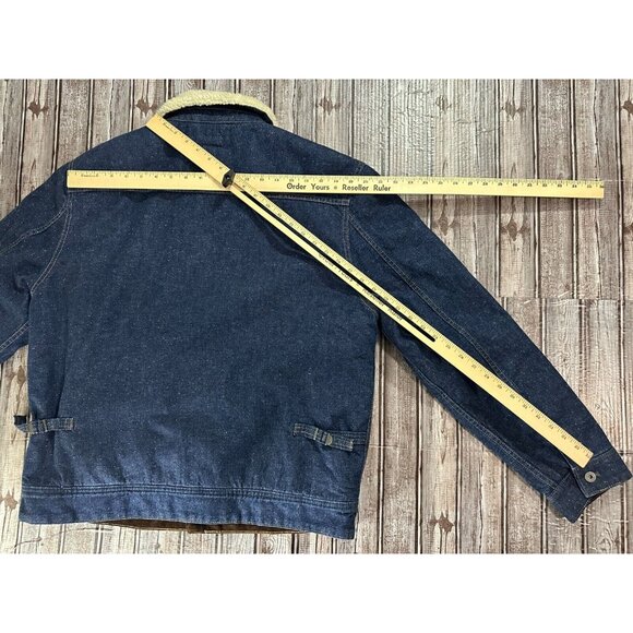 WALLACE & BARNES sherpa lined japanese Kaihara demin jacket coat sz XL NWOT - Picture 9 of 9